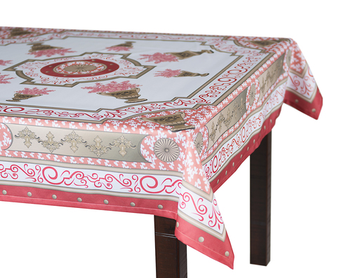 Скатерть 140x140 Blonder Home Rosetta розовая