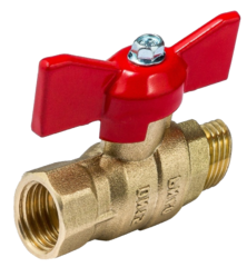 Кран шаровой 3/4 ВР/НР DN20 PN40 (Ручка - Бабочка)