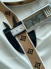 Тесьма ЛВ. узкая песочная жаккард