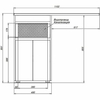 Aquanet 239204 Тумба с раковиной Токио 110 L напольная 1 ящик 2 фасада цвет белый глянец (239204)