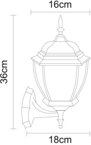 Уличный настенный светильник Arte Lamp PEGASUS A3151AL-1BN