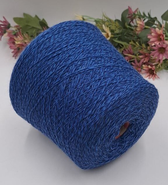 100% шерсть Transilana British wool - Marl Blue Голубой с синим меланж 450м/100гр