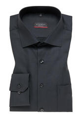 Сорочка мужская Eterna Modern Fit 3116-X169-38 чёрная из фактурной ткани
