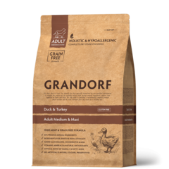 Grandorf Dog adult medium & maxi корм сухой для собак утка с индейкой