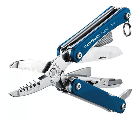 Мультитул Leatherman Squirt ES4 55 mm, 9 функций, синий (831239)