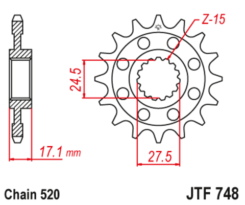 Звезда ведущая JTF748 14