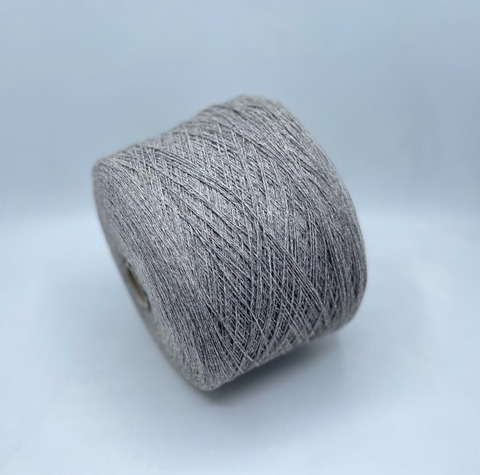 Бобинная пряжа (пр.Италия),1500/2 750м/100гр, 80% шерсть, 20% полиамид , цвет -Серый меланж арт.31178