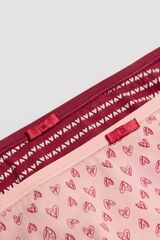 Трусы слипы 2 шт. в упаковке YSABEL MORA 19011 Midi_Светло-розовый + бордовый