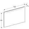 Зеркало с подсветкой Geberit Option Basic, подсветка сверху: B=100см, H=65см