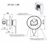 REMER L30 Смеситель для душа на 1 поток скрытый монтаж (скрытая часть в комплекте) class line