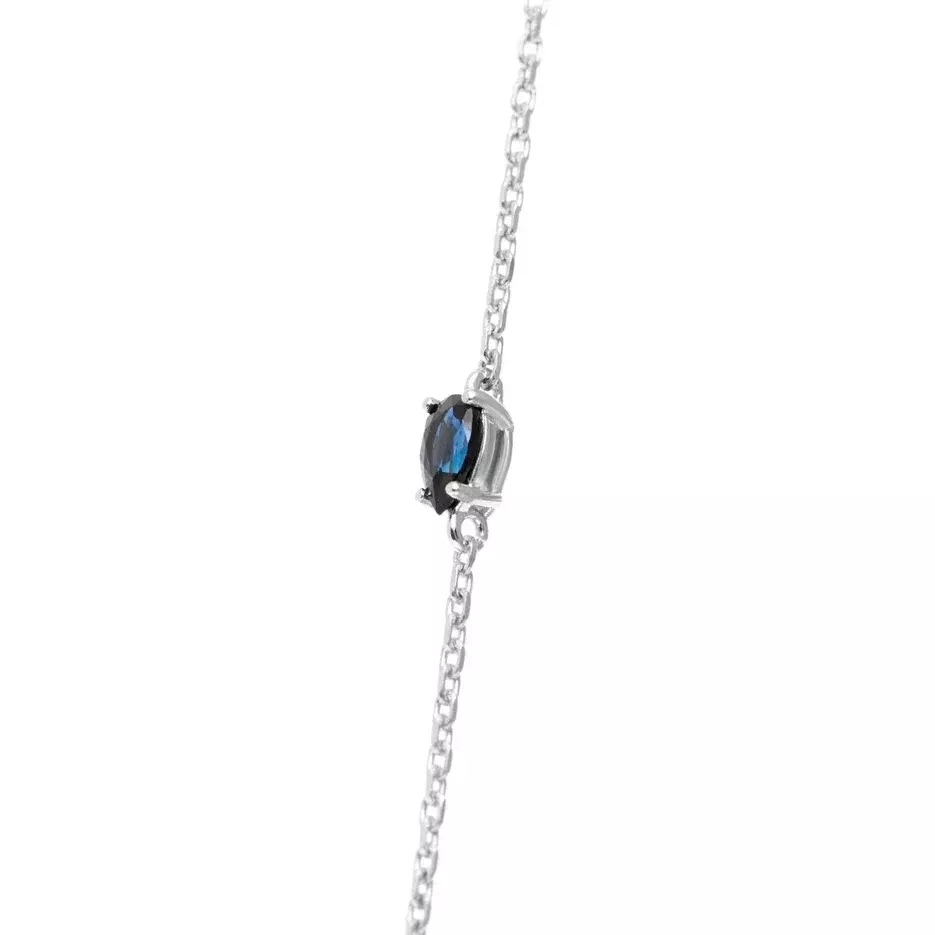 Вечный Браслет VLV Forever Bracelet - Sapphire Drop White