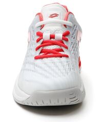 Женские теннисные кроссовки Lotto Mirage 100 Speed - all white/red poppy