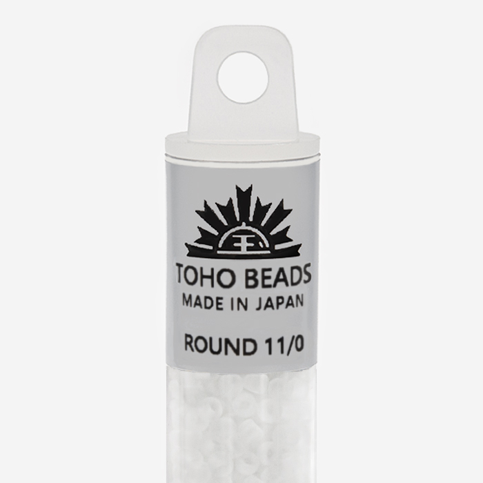 Японский бисер TOHO Round 11/0 (№1F), прозрачный матовый