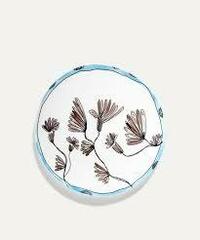 Тарелка для завтрака Камелия баклажан коллекция Midnight Flowers 20х20х1