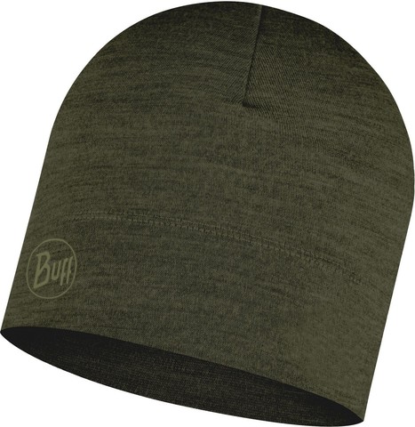 Тонкая шерстяная шапка Buff Hat Wool Iightweight Solid Bark фото 1