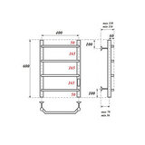 Полотенцесушитель электрический Point PN06846 П4 400x600 диммер справа, хром