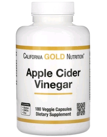 California gold nutrition, яблочный уксус, 180 растительных капсул