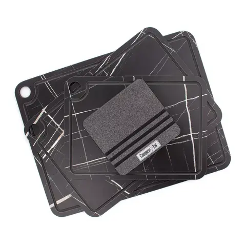 Набор разделочных досок на подставке 3шт ComposeEat Elegance черный тунис