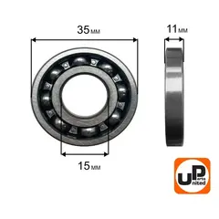 Подшипник шариковый UNITED PARTS 6202