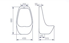 ПИССУАР ROSA ЛЮКС в комплекте