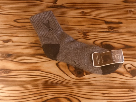 Носки из  шерсти яка / р. 40-42 (Темно-серые) фото1