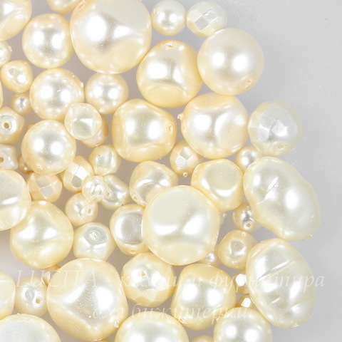 Бусины Preciosa микс "Cream"