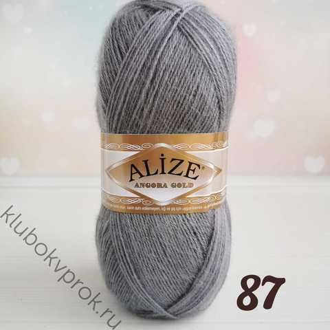 ALIZE ANGORA GOLD 87, Угольный серый