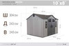 Сарай пластиковый Woodlook 10*8