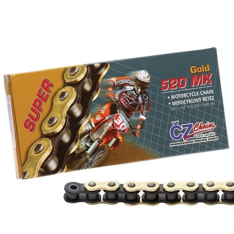 Цепь для мотоцикла CZ Chains 520 MX Gold - 108