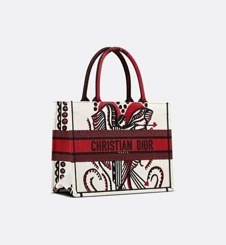 Сумка Dior Book Tote, модель среднего формата красный