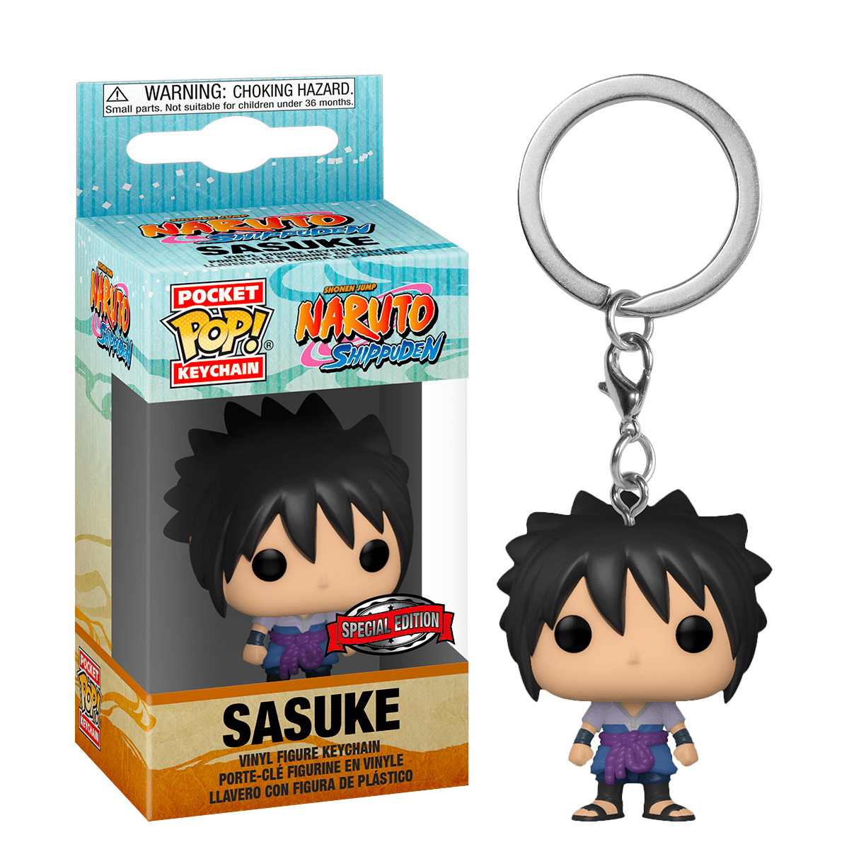sasuke funko pop keychain
