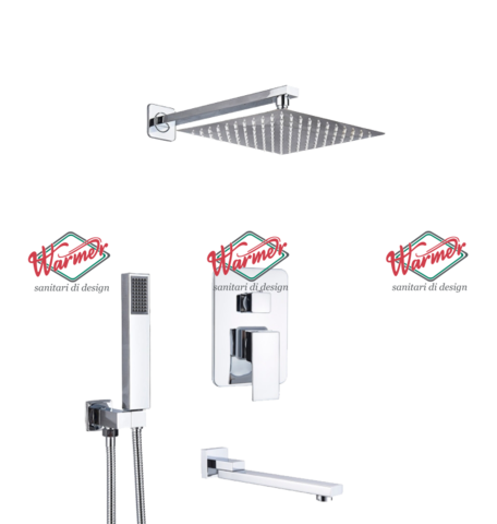Душевой комплект Warmer Chrome Line BOX-2120