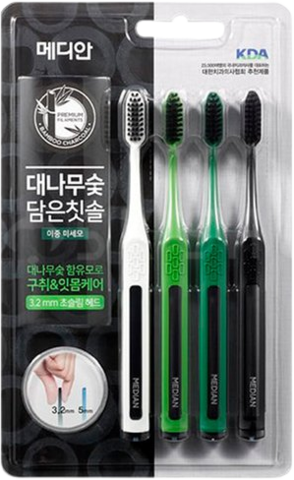 Median Зубная щетка Bamboo Charcoal Toothbrush набор
