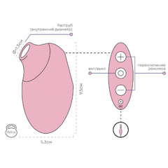 Бесконтактный вакуумный стимулятор клитора Adara, цвет аквамарин (INFINITE) (One Size)
