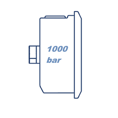 Манометр глицериновый D63 G1/4 - 1000 Bar - осевое подключение VERSO