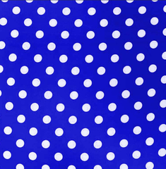 Ткань плательная Кашибо белый горох на синем, d 2,1 см