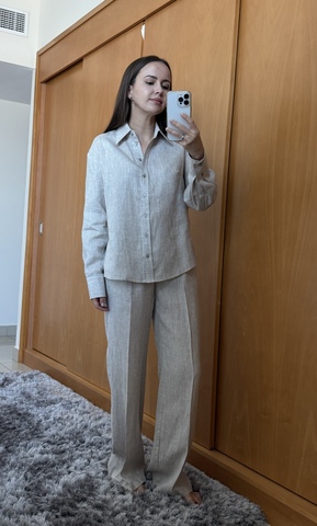Брюки Linen лайт цвет натуральный меланж