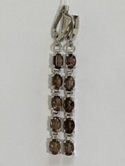 Микс нат (серьги из серебра)