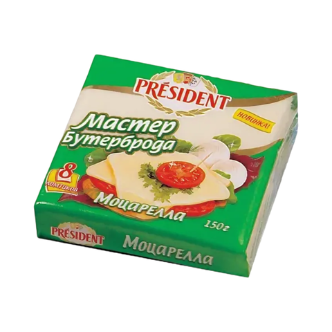 Сыр плавленый Президент Мастер бутерброда Моцарелла 40% 150г, шт