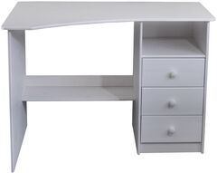 Стол письменный, компьютерный Корнер из сосны, белый