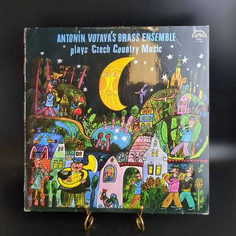Antonín Votava's Brass Ensemble виниловая пластинка 12 дюймов  Plays Czech Country Music, Духовой ансамбль Антонина Вотавы, чешские польки, вальсы и др танцы, LP, Supraphon Studios, винтаж Чехословакия времен СССР