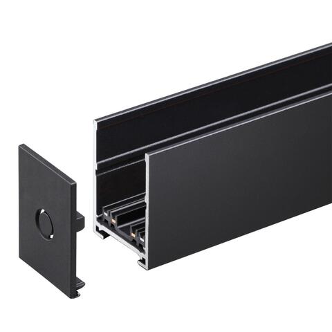 135301 PORT NT25 200 черный Шинопровод накладной/подвесной в комплекте заглушки 2шт, крышка и соединит. планка, 3м IP20 90-240V VECTOR