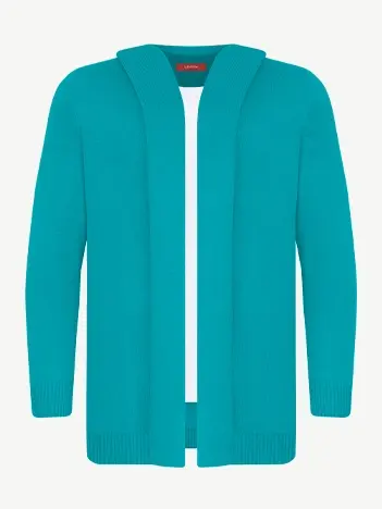 Кардиган с капюшоном из шелка