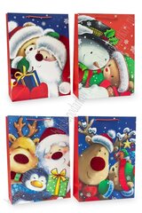 Пакет подарочный L вертикальный, Новогодний, 30*41*12 см (Д*В*Ш), 1 шт.