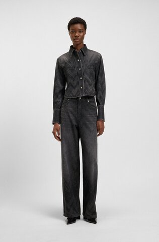 BOSS Джинсы широкие, декорированные принтом и стразами