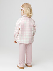 брюки  для девочки  КР 400815/розовый лед к597