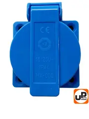 Розетка UNITED PARTS 220В, 16А, IP44, 1Ф (90-0628)