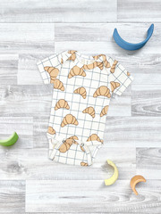 Боди Mjölk Круассаны, с коротким рукавом