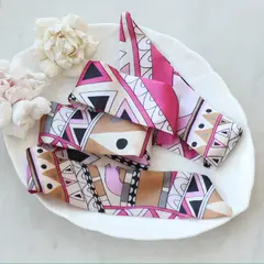 Твилли (шарф) розовый/беж, 85*4 см, ПТ011