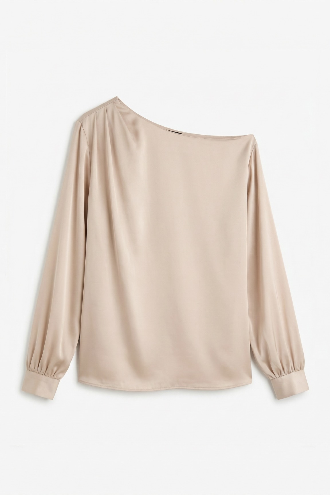 Блузка со спущенным плечом, сливочный